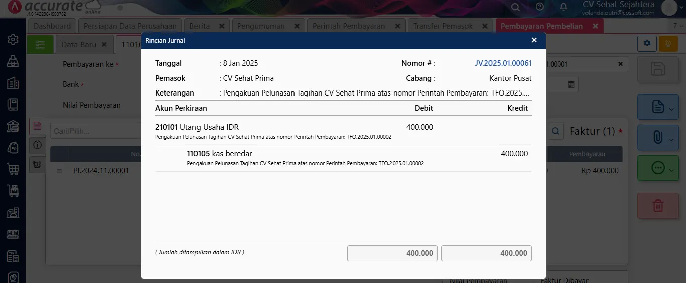 Cara membuat perintah pembayaran